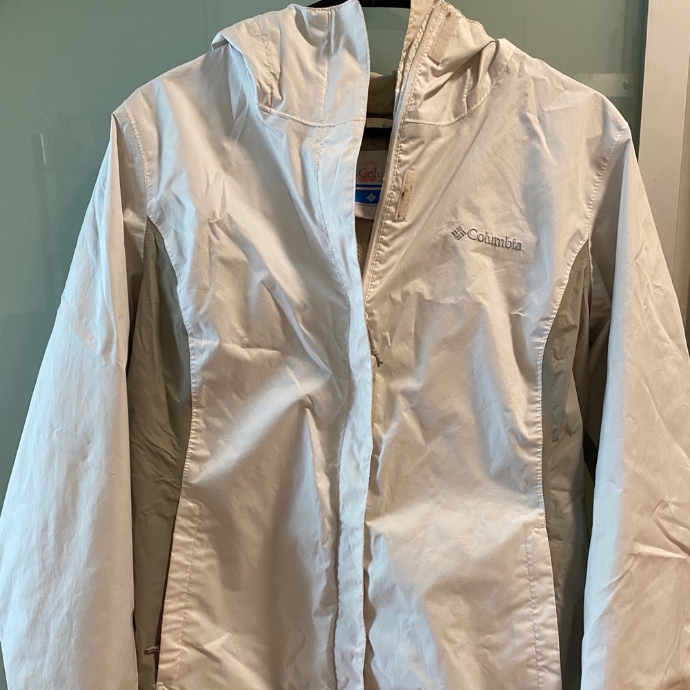 White Columbia Rain Coat